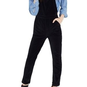Madewell Velvet Skinny Overalls